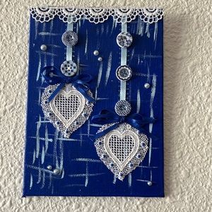 Hand painted canvas wall decor